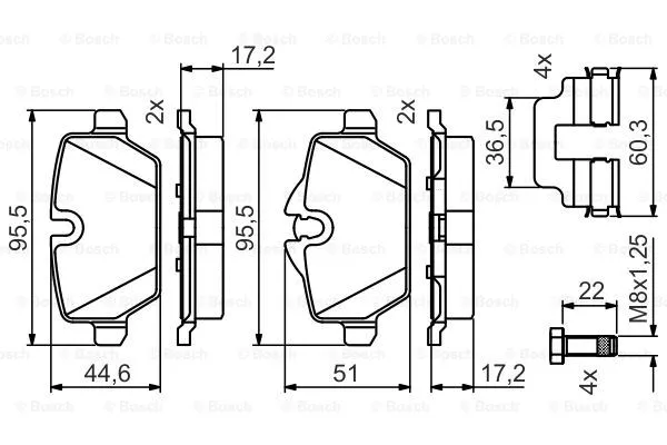 Brake Pad Set, disc brake (0 986 495 477)