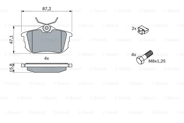 Brake Pad Set, disc brake (0 986 424 427)