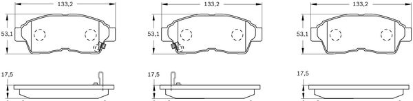 Brake Pad Set, disc brake (0 986 BB0 096)