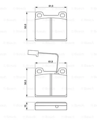 Brake Pad Set, disc brake (0 986 424 035)
