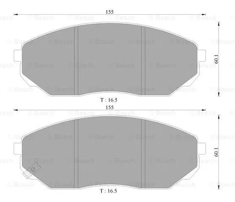 Brake Pad Set, disc brake (0 986 AB3 048)