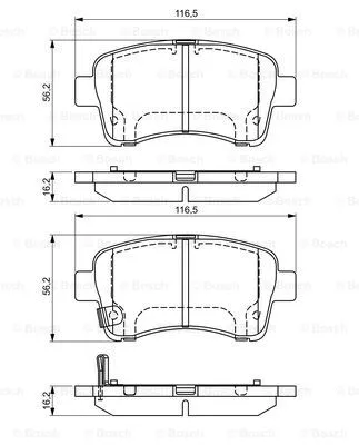 Brake Pad Set, disc brake (0 986 495 318)