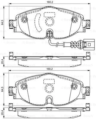 Brake Pad Set, disc brake (0 986 495 296)