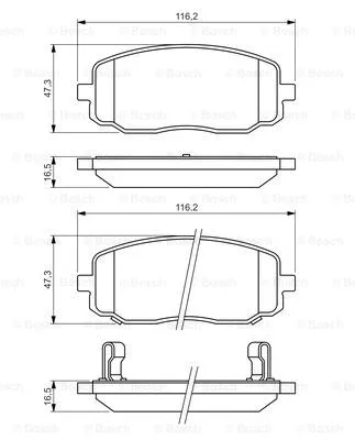 Brake Pad Set, disc brake (0 986 494 491)