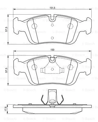 Brake Pad Set, disc brake (0 986 424 483)