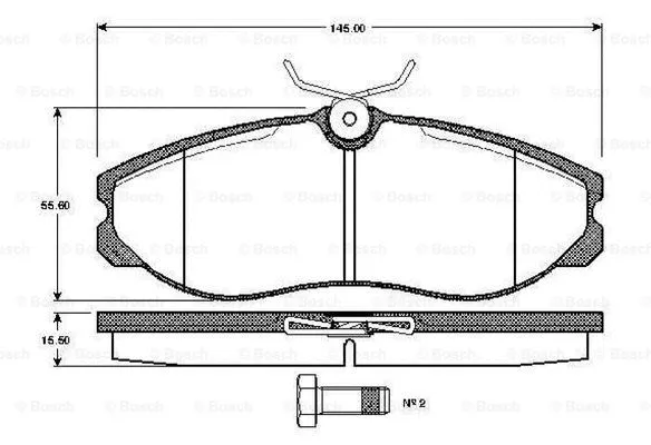 Brake Pad Set, disc brake (0 986 TB2 252)