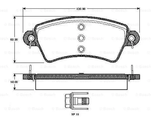 Brake Pad Set, disc brake (0 986 TB2 358)