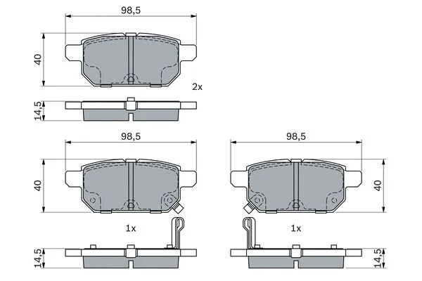 Brake Pad Set, disc brake (0 986 494 748)