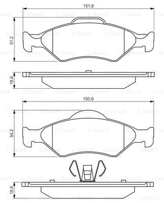 Brake Pad Set, disc brake (0 986 495 247)