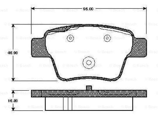Brake Pad Set, disc brake (0 986 TB3 058)
