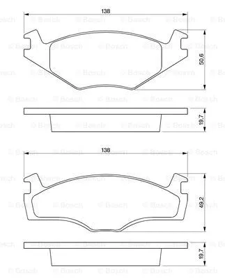 Brake Pad Set, disc brake (0 986 468 870)