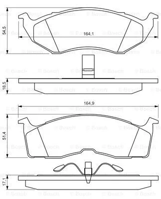 Brake Pad Set, disc brake (0 986 424 363)
