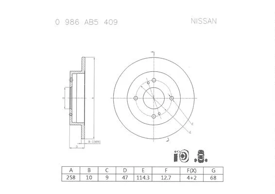 Brake Disc (0 986 AB5 409)
