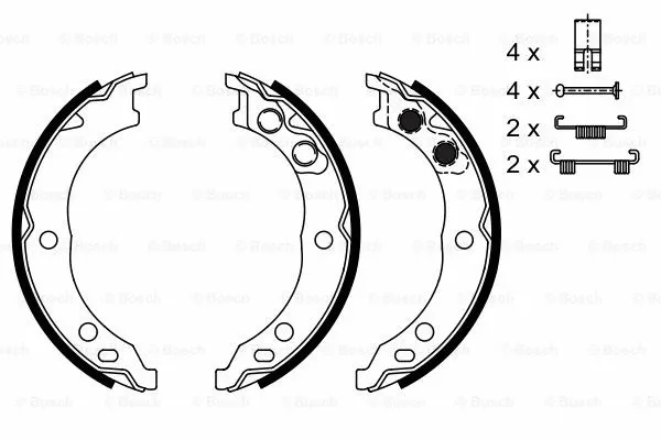 Brake Shoe Set, parking brake