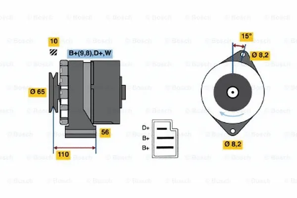Alternator (0 986 033 350)