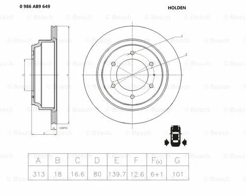 Brake Disc (0 986 AB9 649)
