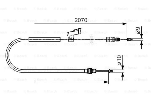 Cable Pull, parking brake (1 987 482 133)