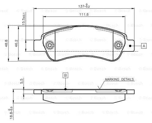 Brake Pad Set, disc brake (0 986 TB2 977)