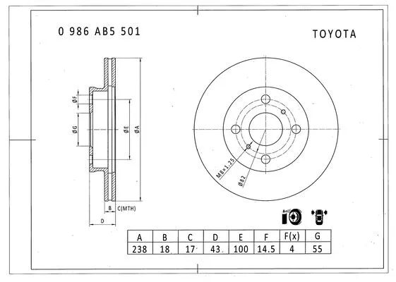 Brake Disc (0 986 AB5 501)
