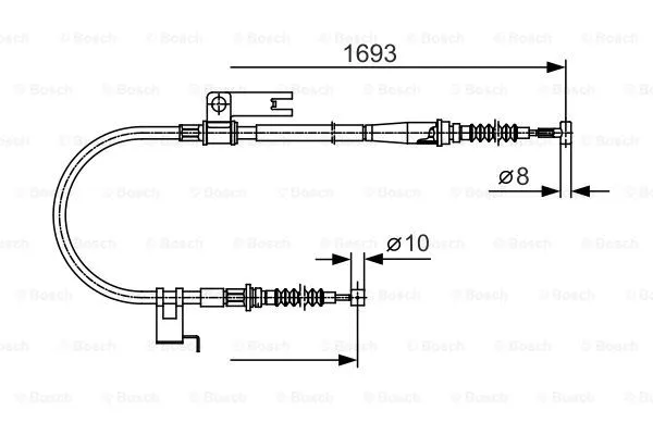 Cable Pull, parking brake (1 987 477 917)