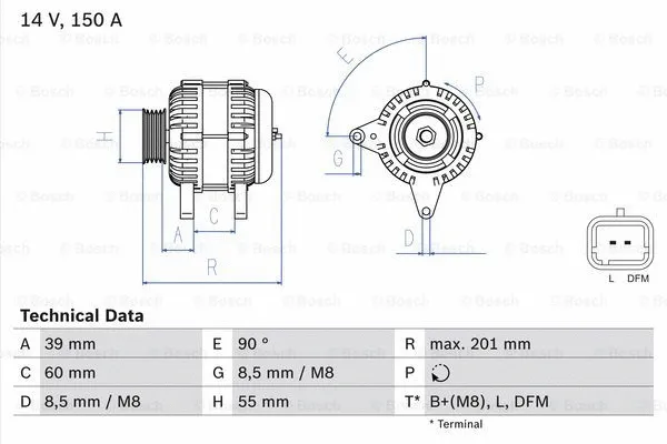 Alternator (0 986 080 400)