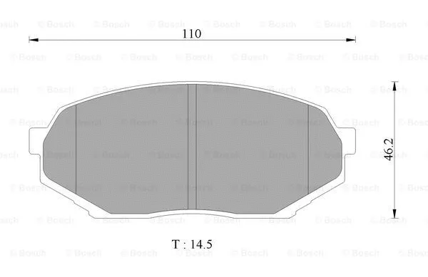 Brake Pad Set, disc brake (0 986 AB2 438)