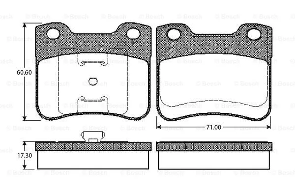 Brake Pad Set, disc brake (0 986 TB2 129)