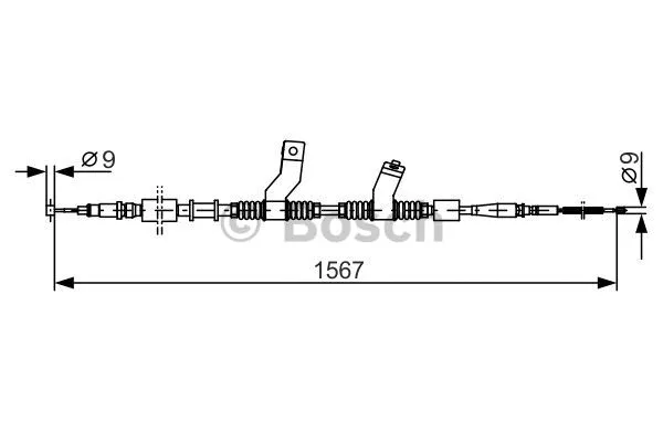 Cable Pull, parking brake (1 987 482 354)