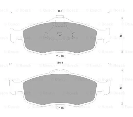 Brake Pad Set, disc brake (0 986 AB9 196)