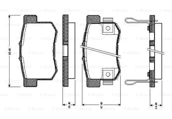 Brake Pad Set, disc brake (0 986 TB2 182)