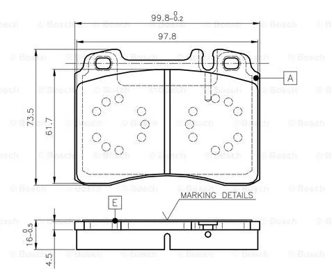 Brake Pad Set, disc brake (0 986 TB2 662)