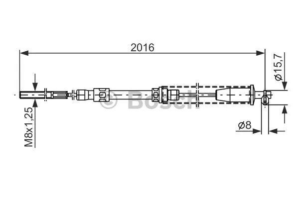 Cable Pull, parking brake (1 987 477 377)