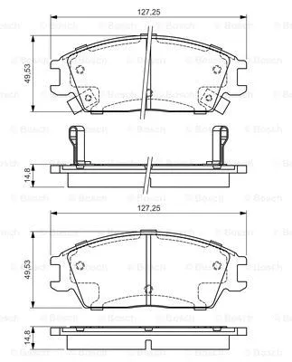 Brake Pad Set, disc brake (0 986 495 035)