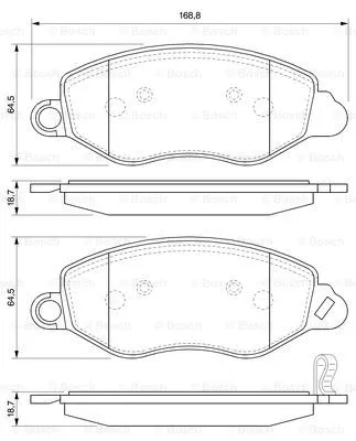 Brake Pad Set, disc brake (0 986 424 657)