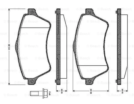 Brake Pad Set, disc brake (0 986 TB2 396)