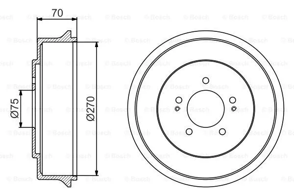 Brake Drum (0 986 477 222)