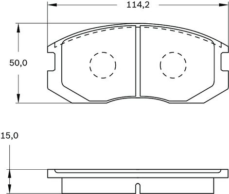 Brake Pad Set, disc brake (0 986 BB0 207)
