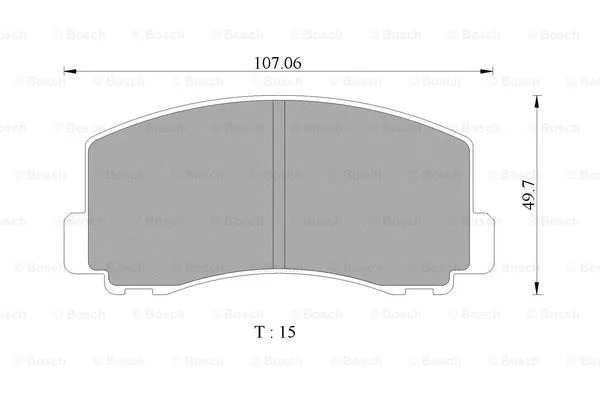 Brake Pad Set, disc brake (0 986 505 782)