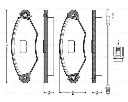 Brake Pad Set, disc brake (0 986 TB2 761)