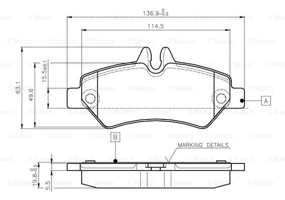 Brake Pad Set, disc brake (0 986 TB2 981)