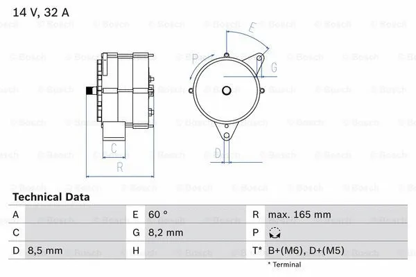 Alternator (0 986 030 140)