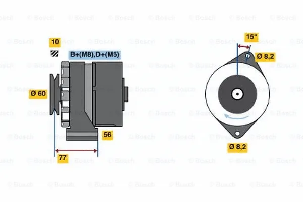 Alternator (0 986 034 550)