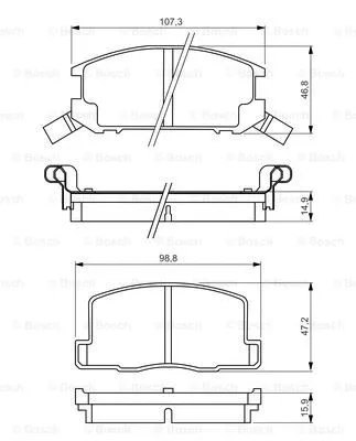 Brake Pad Set, disc brake (0 986 494 412)