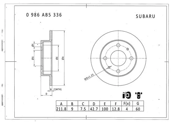 Brake Disc (0 986 AB5 336)