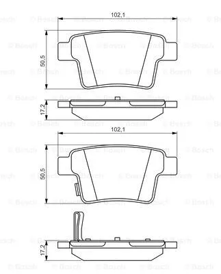 Brake Pad Set, disc brake (0 986 495 344)