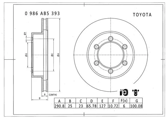 Brake Disc (0 986 AB5 393)