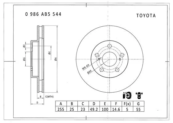 Brake Disc (0 986 AB5 544)