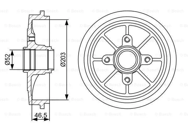Brake Drum (0 986 477 126)
