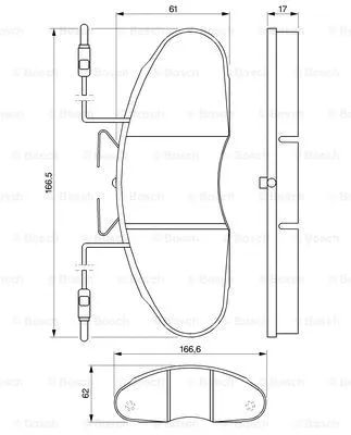 Brake Pad Set, disc brake (0 986 424 080)