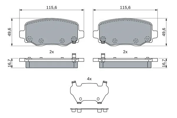 Brake Pad Set, disc brake (0 986 424 961)